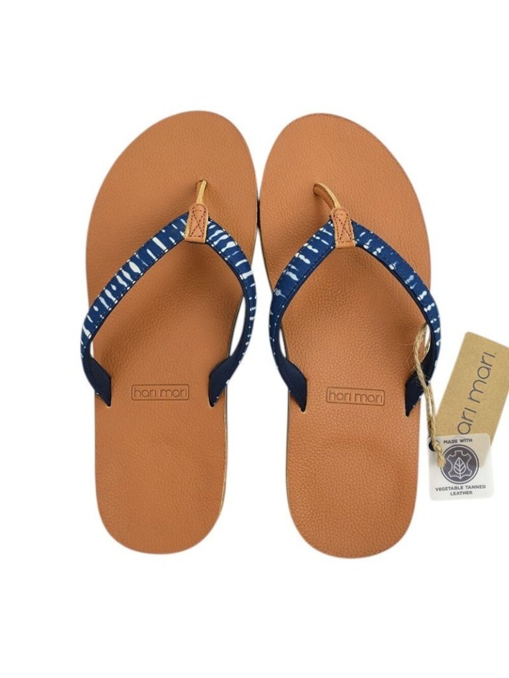 HARI MORI Indigo Shibori Flip Flop Sandals 9 NWT